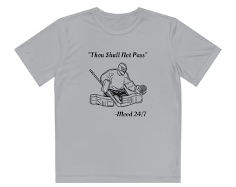 Thou Shall Not Pass - Hockey Goalie Youth Competitor Tee