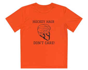 Hockey Hair Don't Care Youth Competitor T-shirt