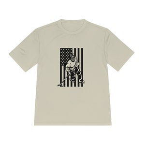 American Flag Hockey Unisex Moisture Wicking Tee