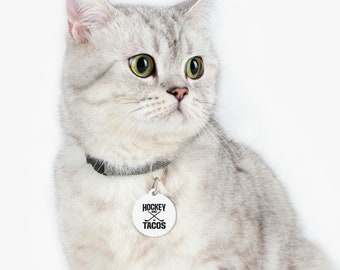 Hockey and Tacos Pet Tag