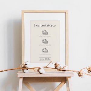 Hochzeitstorte Aufsteller Geschmacksrichtung Minimalistisches Boho Schild Hochzeitstorte Schild Geschmacksrichtung Cake flavors