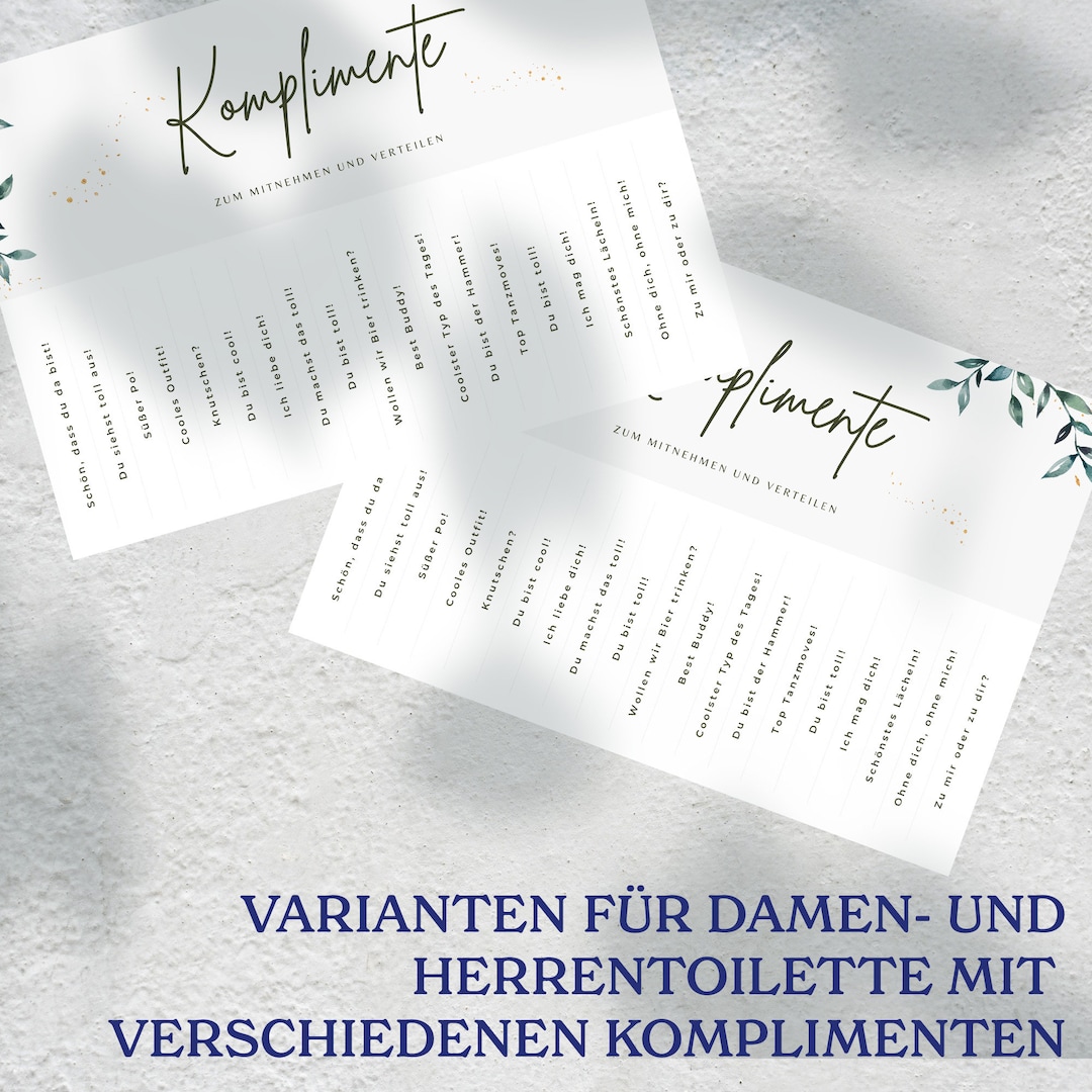 Komplimente To Go Hochzeit
