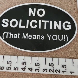 No Soliciting Sign