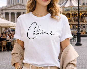 Nom de signature de Céline Dion | Paris Encore Un Soir Tour 2026 T-Shirt | Expédié depuis l'UE