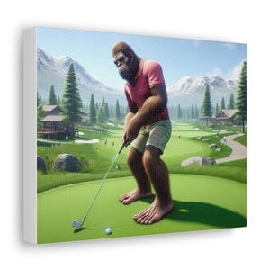 Bigfoot Golfing ~ Sasquatch ~ Bigfoot Gifts ~ Father&#39;s Day