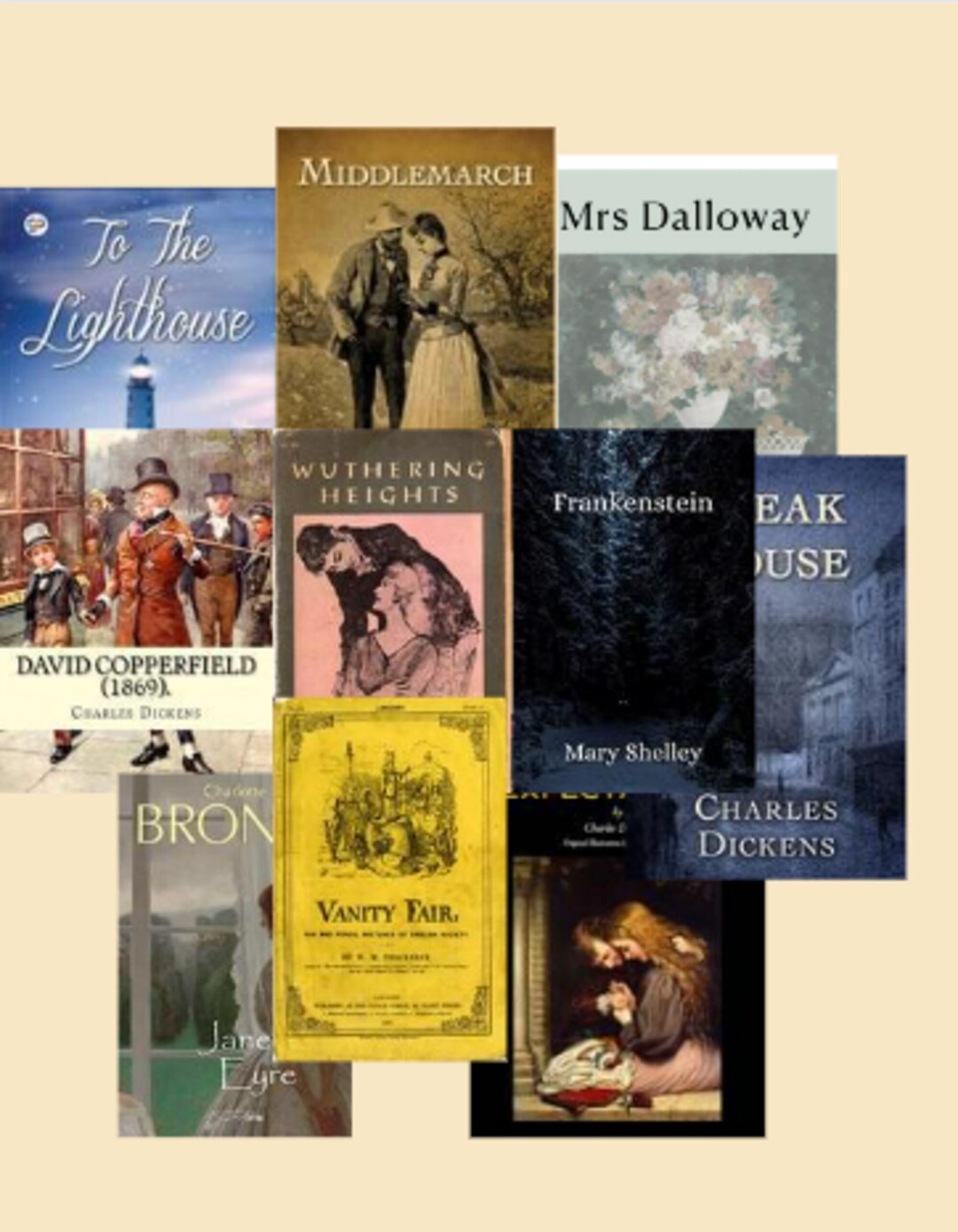Top 10 of the Bbc's 100 Greatest British Novels Ebook Etsy UK
