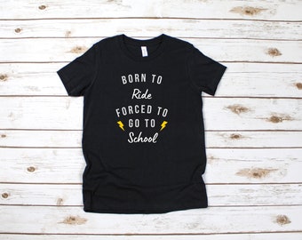 Born to Ride Forced to Go to School Youth Short Sleeve Tee, Supercross, Motocross, Racing Tee, Dirt Bikes