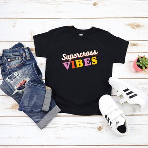 Supercross Vibes Girls Youth Short Sleeve T-Shirt, Supercross, Motocross, Dirt Bikes