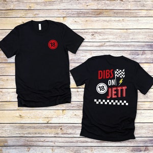 Dibs on Jett Unisex Jersey Short Sleeve T-Shirt. Jett Lawrence #18, Supercross, Motocross Racing Tee.