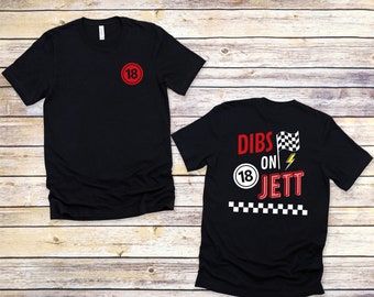 Dibs on Jett Unisex Jersey Short Sleeve T-Shirt. Jett Lawrence #18, Supercross, Motocross Racing Tee.