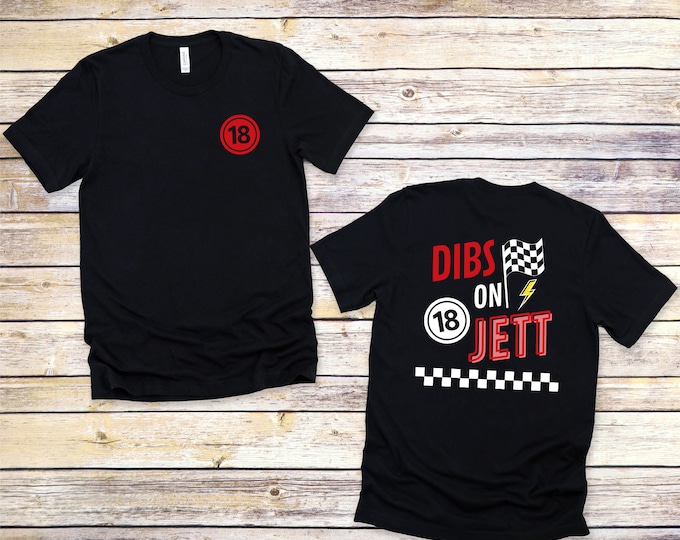 Dibs on Jett Unisex Jersey Short Sleeve T-Shirt. Jett Lawrence #18, Supercross, Motocross Racing Tee.