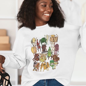 Jamaican food Crewneck Sweatshirt, foodie sweatshirt, funny Jamaica food shirt, shirts that go hard, cute food shirts, Bob marley