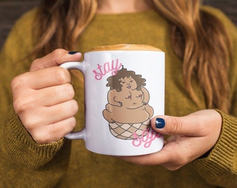 Stay soft mug - New mom gift mug - I am enough - You are enough - Self love mug - mental health mug - cozy mug affirmation - hug in a mug