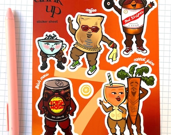 Jamaican drink stickers - Cute stickers for Planners Bullet Journal Notebook or Scrapbook - water bottle stickers - funny jamaican gift