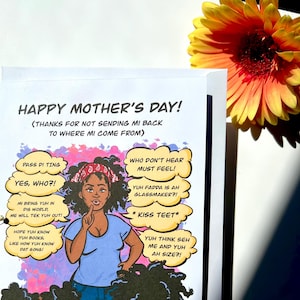Collection de sacs pour maman des Caraïbes - Carte noire pour la fête des mères - Fête des mères des Caraïbes - Maman afro-américaine, maman, maman, grand-mère