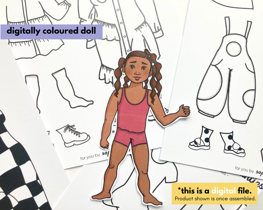 Printable Paper Dolls Black Paper Dolls African American - Etsy