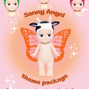 Ensemble thématique Sonny Angel | Coffret cadeau thème choisi au hasard avec breloque pour téléphone portable Sonny Angel