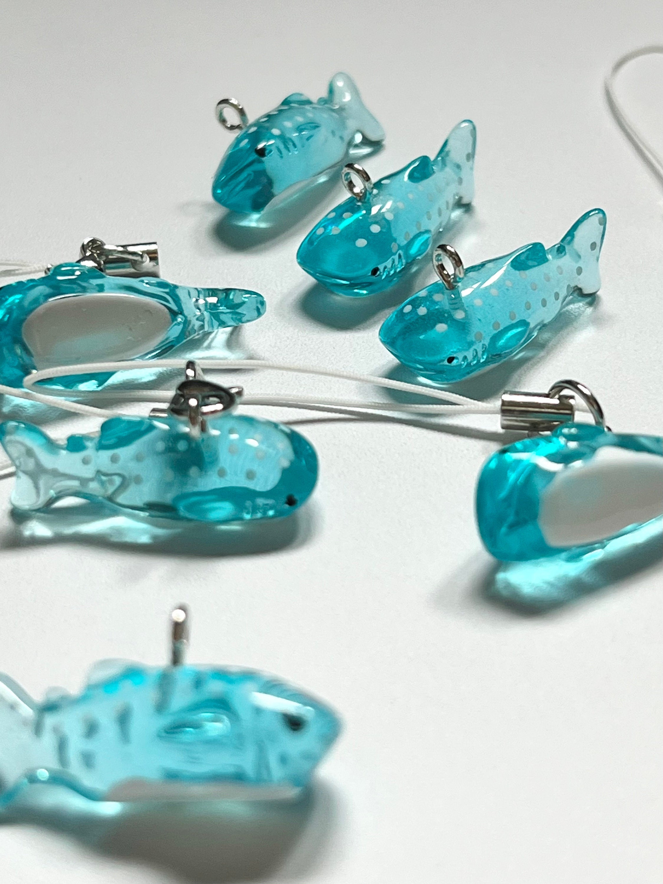 Jelly Shark w/ TRACKED shipping | y2k Small Phone Charm | Clear Octopus Keychain Gift Kawaii Lanyard Trinket