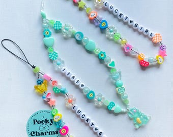 90s Phone Charm | Custom Gift Phone Strap Y2k Kawaii Beaded