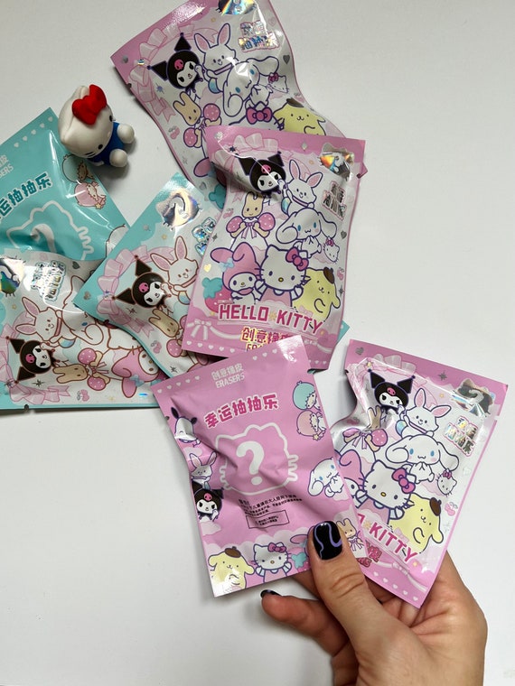 Gift for Sanrio lover pack | Rubber packed random trinket pack with phone charm Pompompurin Hello Kitty Cinnamoroll MyMelody Kuromi