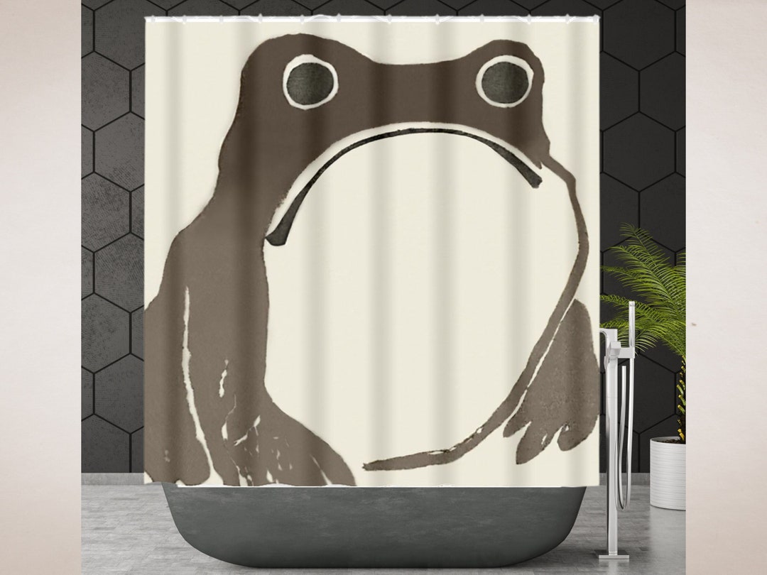 Frog Shower Curtain Goth Shower Curtain Whimsigoth Decor Etsy