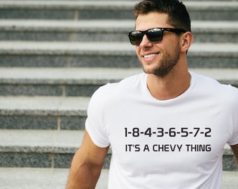Chevy Firing Motor bestellen T-Shirt, es ist ein Chevy Sache T-Shirt, Unisex Chevrolet T-Shirt, Chevy Besitzer Geschenk, 1-8-4-3-6-5-7-2 Chevy Motor T-Shirt