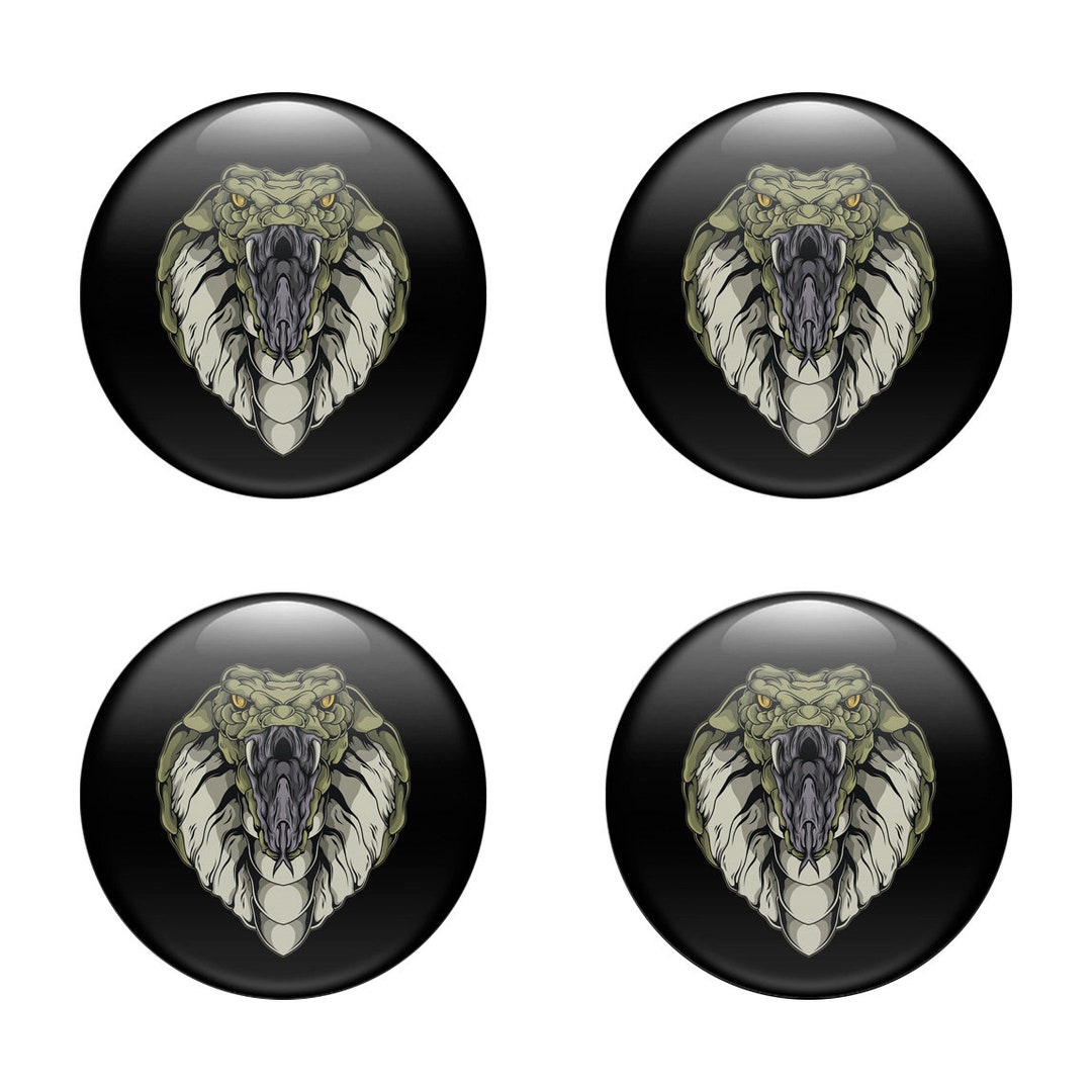 3D Print 4x SNAKE Domed Emblem All Sizes Epoxy Sticker for Etsy