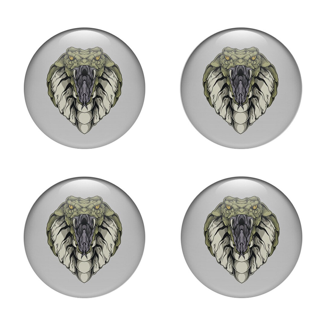 3D Print 4x SNAKE Domed Emblem All Sizes Epoxy Sticker for Etsy