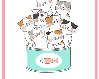 Cats Colouring Book for Kids: 10 Printable Animal Activity Pages (PDF Download A4 Size)