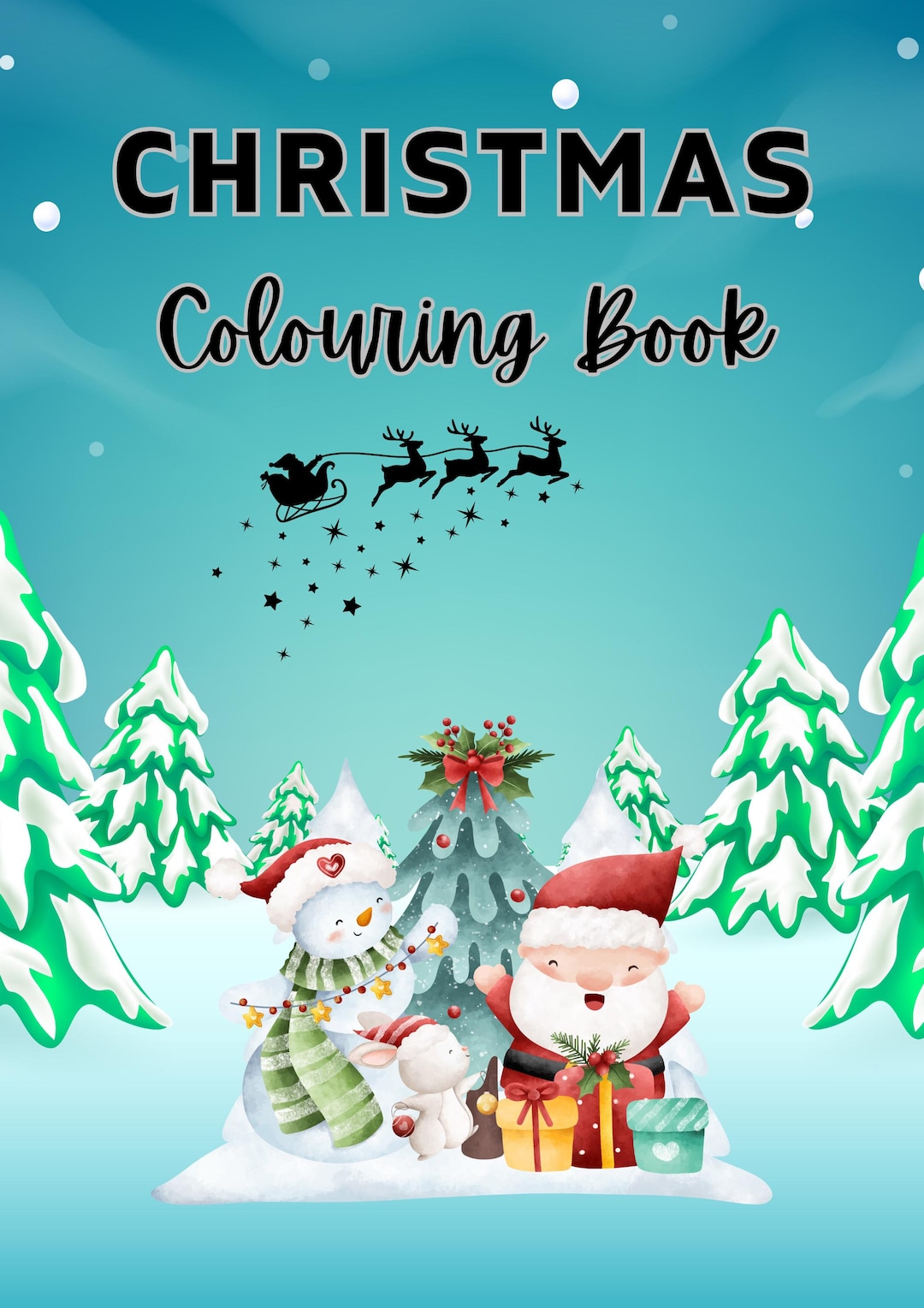 Christmas Colouring Book Printable Christmas Pages Kids Christmas-santa ...