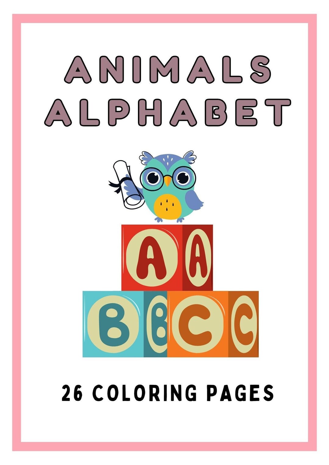 Abc Col Animal Alphabet Coloring Pages: Printable Learning Cards (PDF Download ...