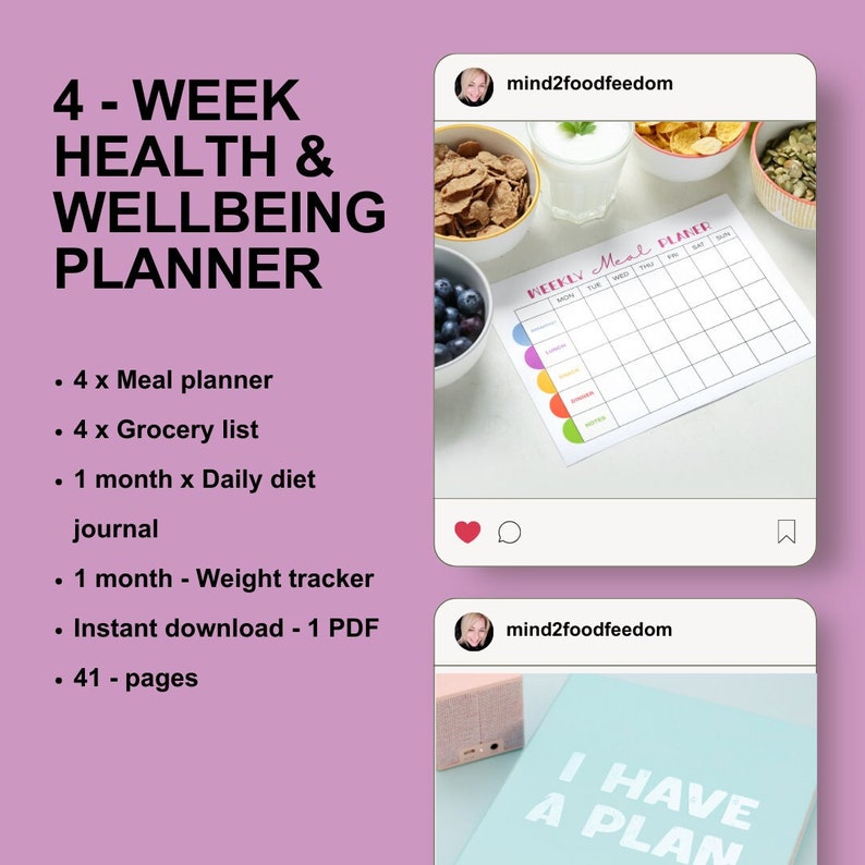 4- week health & wellbeing planner