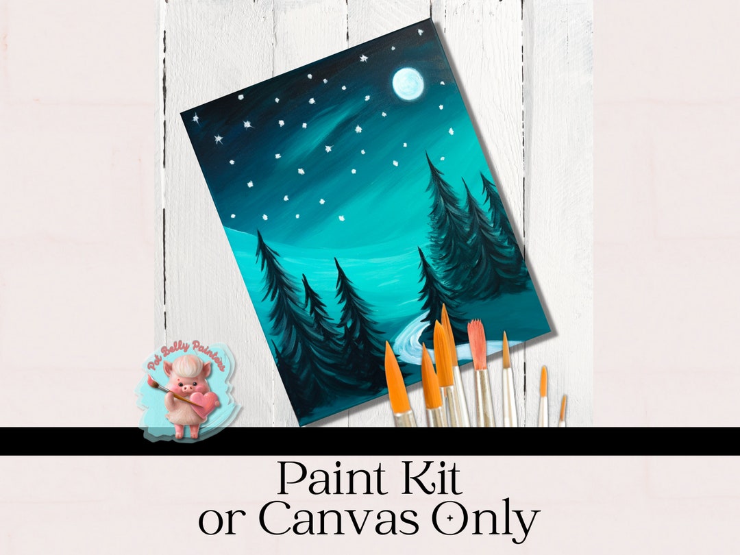 Christmas Paint Kit Create Winterinspired Art/paint Kit Etsy