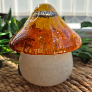 Floral mushroom jar/decorative jar/housewarming/creative mushroom jar/real flowers/gift for her/gift/home deco/magical mushroom jar