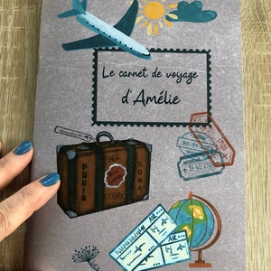 A5 Travel Notebook. Travel Note Book. Amélie's Travel Notebook. Customizable notebook. 200g cover paper, 48 pages at 100g.