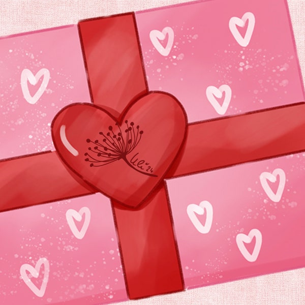 Geschenkgutschein. Geschenkgutschein zum Valentinstag. Liebesbrief. Liebeskarte. Valentinstagskarte. Überraschungskarte. Digitale Karte. Herunterladbar.