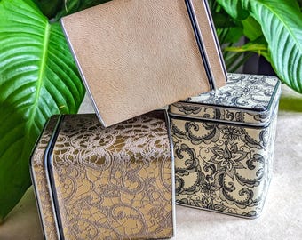 Lot De 3 Boîtes à Thé Vintage JACKSONS OF PICCADILLY - Métal Années 80 - État D'usage