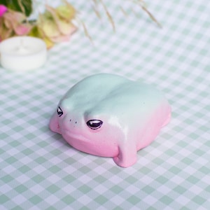 Frog Sculpture, Frog Home Decor, Handmade Frog, Fortune Frog, Cute Decoration, Frog Statue, Frog Ceramic, Sculpture Art, Multicolored Frog