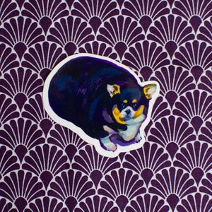 Sticker chien joufflu, vinyle autocollant, autocollant rigolo, autocollants mignons, autocollant bouteille d'eau, autocollant pour ordinateur portable, art autocollant original, qualité premium
