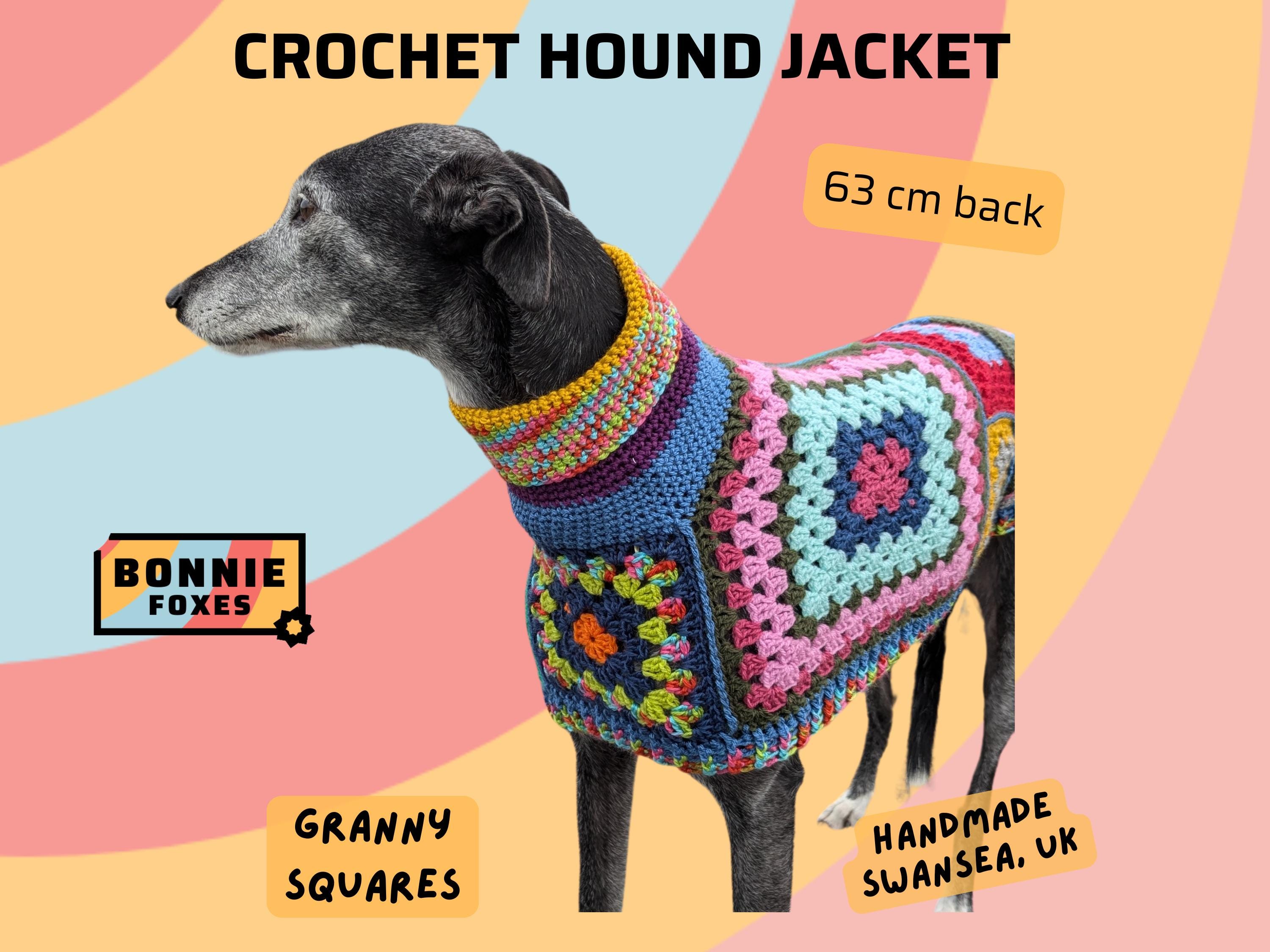 63 Cm Handmade Crochet Greyhound Jacket Coat Jumper Pyjamas