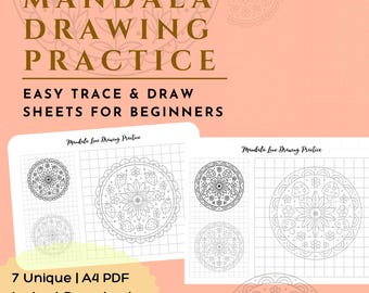 Mandala Trace & Draw – Beginner-Friendly Line Practice Sheets (A4 PDF)