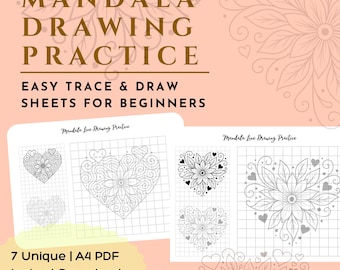 Mandala Trace & Draw – Beginner-Friendly Line Practice Sheets (A4 PDF)