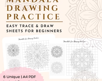Mandala Trace & Draw – Beginner-Friendly Line Practice Sheets (A4 PDF)