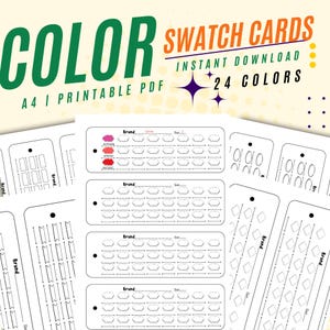 Cartões de amostra de cores, amostra de cores, paleta de cores em branco, planilhas de prática de coloração para impressão, amostra de cores em branco, cartões de amostra de cores em branco