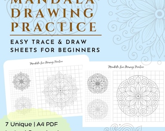 Mandala Trace & Draw – Beginner-Friendly Line Practice Sheets (A4 PDF)