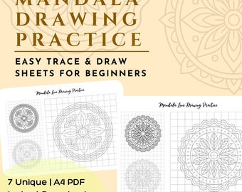 Mandala Trace & Draw – Beginner-Friendly Line Practice Sheets (A4 PDF)
