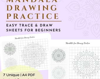 Mandala Trace & Draw – Beginner-Friendly Line Practice Sheets (A4 PDF)
