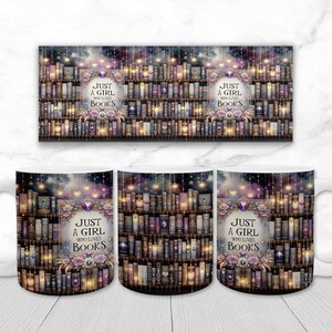 Mug Wrap PNG, Bookish, BookTok, 11 oz 15 oz tasse à café, conception en sublimation, UV DTF, téléchargement numérique