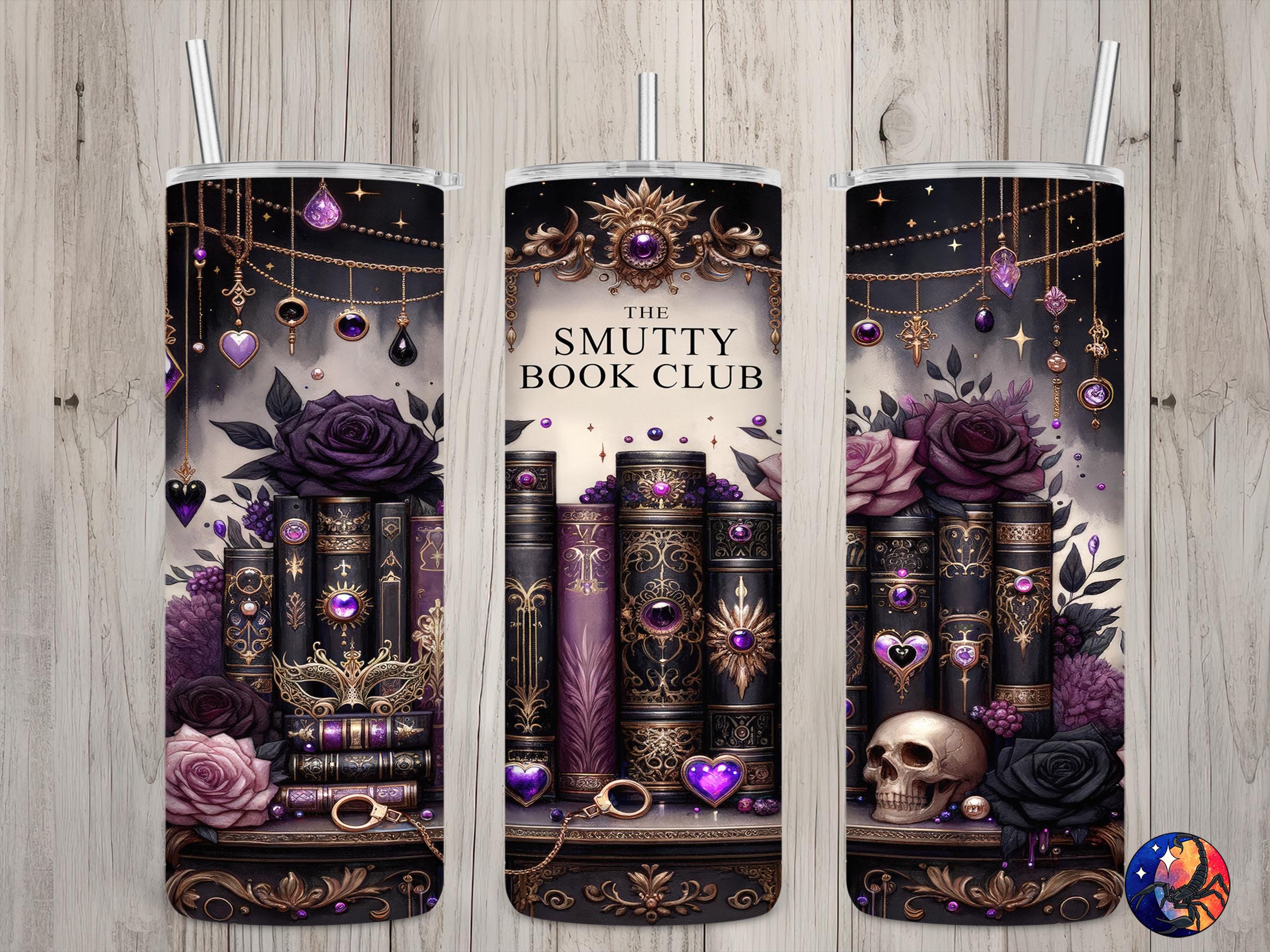 Seamless The Smutty Book Club Book Lover Design, Books 20 oz Skinny Straight Tumbler Sublimation Design, Tumbler Wrap, PNG Digital Download