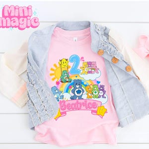 パーソナライズされた1歳の誕生日クマTシャツ：名前と年齢をカスタマイズ
